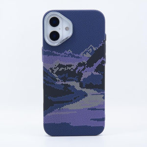 River Relief Magne Case Shell for iPhone 16 17 Pro Max Carbon Color Hard PC Magnets Phone Cover Camera Lens Protector Coque