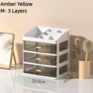 SG RumahHome® Desktop Organiser Stationery Drawer Desk Organizer Makeup Storage Box Cosmetics Desktop Shelf Office Desk