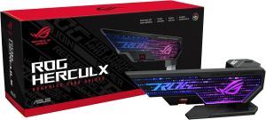 ASUS XH01 ROG Herculx GPU Graphics Card Holder Offers A Support Height Of 72-128mmDelivering A StrongAdaptable Design