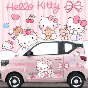 Wuling Mini Car Stickers Cherry HelloKitty Cute Car Decoration Accessories