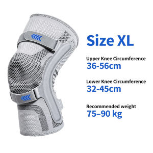 Knee Brace Support with Dual-Side Stabilizers Adjustable Straps Breathable Mesh for Meniscus Sports Daily Support