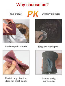 Household vegetable cloth polishing thickened brushed cloth Nylon emery sanding vegetable cloth