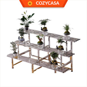 【COZYCASA】Stainless Steel Plant Bench Hanging Rack Planter Stand Railing Indoor Outdoor
