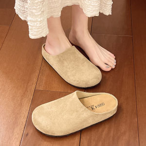 Free Shipping Multi-Colored Casual Slippers Thick-Soled Closed-Toe Half-Slipper Style WomenS Soft Leather Fashion Sandals Suitable For Outdoor Wear Soft-Soled WomenS Sandals