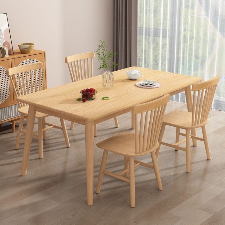 140/120/100cm Wooden Dining table,Solid Wood Table Legs , Easy To ...
