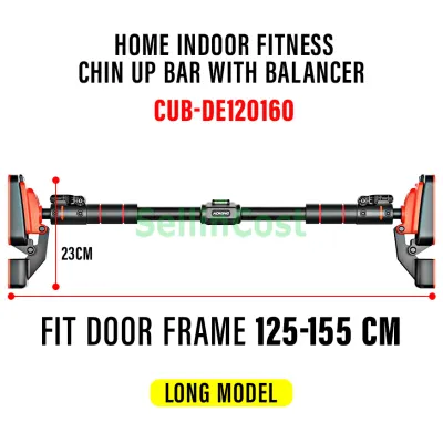 [Hot Item] SellinCost Adjustable 120cm-160cm Top Grade Iron Gym Pull Up Door Chin Up Bar Exercise Foam Grip Abs 150kg Durable Weight Exercise Arm Workout Muscle Strength Training Fitness Equipment CUB-DE CUB-TE FAS062P 高级铁质健身门拉力杆
