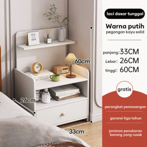 Meja Nakas Minimalis Modern Dengan Laci Meja Samping Tidur Aesthetic