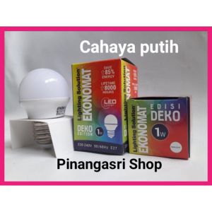 LED Ekonomat 1 watt WARM WHITE Putih Merah Kuning Biru Hijau 1w 1 w LED 1watt Lampu Tidur