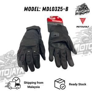 MOTOWOLF MDL0325 Motorcycle Riding Gloves | Touchscreen Full Finger Protective Gloves | Breathable & Anti-Slip Design [Ready stock Malaysia]