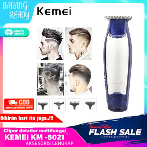 KEMEI DETAILER KM-5021 Alat Mesin Cukur Rambut Cordless Trimmer Rambut km 5026
