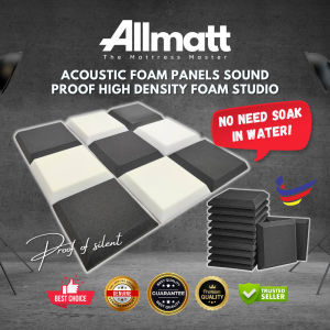 ALLMATT Soundproof Panel Sound Proof Panel Sound Proof Wall Panel Soundproof Wall Panel Sound Proof Foam Sponge Foam Acoustic Panel Acoustic Foam For Home KTV Karaoke Music Studio Span Kalis Bunyi KTV Kedap Bunyi Bilik 隔音棉 隔音板