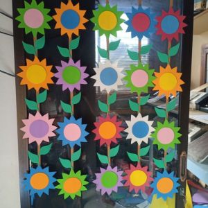 Dekorasi Kelas Hiasan Gantung BUNGA MATAHARITirai gantung Jendela dinding Dekorasi Kelas sekolah paud TK SD Tempat Bermain Anak pojok baca