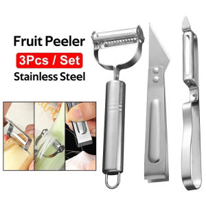 3Pcs/Set Stainless Steel Potato Cucumber Carrot Grater Julienne Vegetable Fruit Peeler