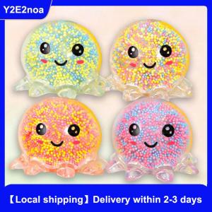 【Local shipping】 Glowing Light Squid Vent Ball Squeeze Toys Bubble Octopus Ball Stress Toy