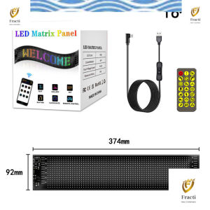 LED Sign Programmable Flexible Digital Display Board App& Remote Control LED Matrix Panel DIY Scrolling Advertising Signs LED Display for Home Decor Car Shop Bar Party Business