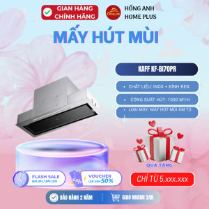 Máy hút mùi âm tủ Kaff KF BI70PR inox và kính đen công suất 1000 m³/h thiết kế âm sang trọng