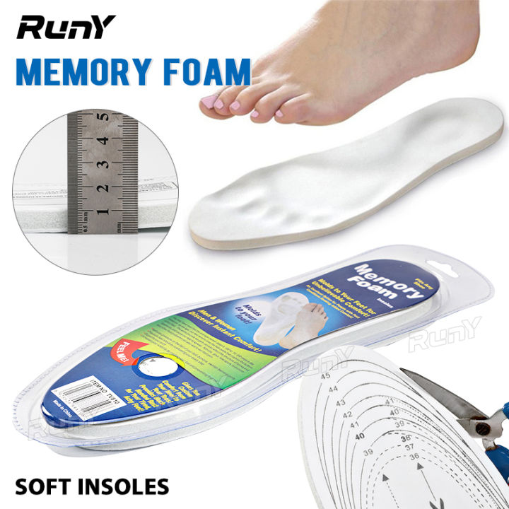 Shoe Insoles Memory Foam Heel Pads RunY Pair Memory Foam Insole