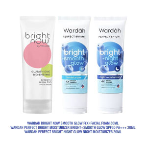 Paket Wardah Perfect Bright Complete Skincare Lengkap - Kulit Kering/Berminyak (Creamy Foam/ Moisturizer/ Micellar Water/BB Powder)
