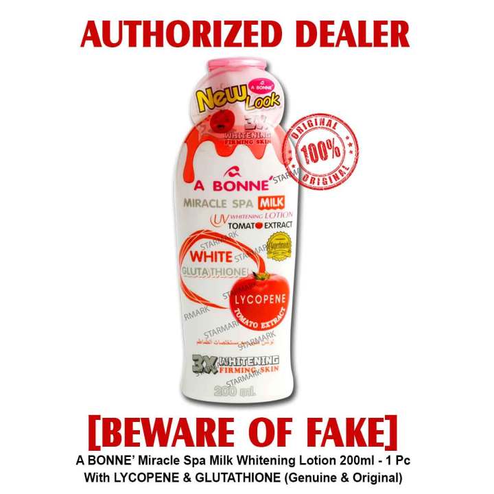 lyuh esther glutathione direct Abonne Miracle Spa 200ml SMALL Milk UV Whitening Lotion with Lycopene and  Glutathione Gluta A Bonne ABonne A106 AUTHENTIC Red Continental - 1 Bottle