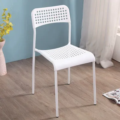 Plastic Chair for Students & Home Use Simple Dining Chair with Backrest Adult Office Computer & Training Chair