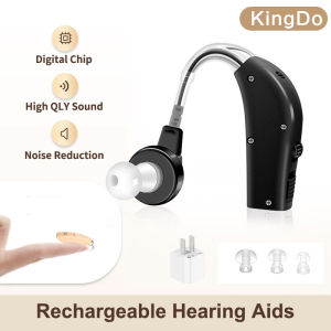 Rechargeable Hearing Aids Adjustable Tone Hearing Aid Sound Amplifier Hearing Device for Hearing Loss Patient Elderly