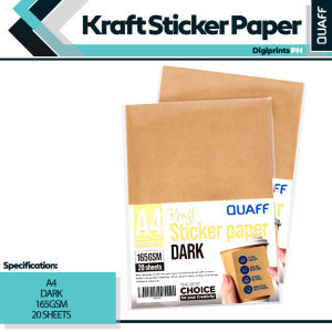 Digiprints PH - A4 Size Quaff Kraft Sticker Paper Dark 165gsm Inkjet Sticker Paper for Labelling 20sheets/pack
