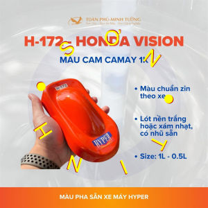 Sơn xe máy HYPER màu cam đỏ camay Honda Vision SH 1K (Code: H-172) sơn thơm công nghiệp