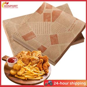 【HOSPORT】500Pcs Greaseproof Deli Wrapping Sheets 25x25cm Deli Wrap Wax Paper Sheet for Sandwiches/Burgers/Fries