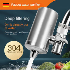7 Layer 0.1μm Drinking Water Faucet Purifier Eco Tap Filter Stainless Steel Ceramic Activated Carbon KDF Cartridge Home Kitchen