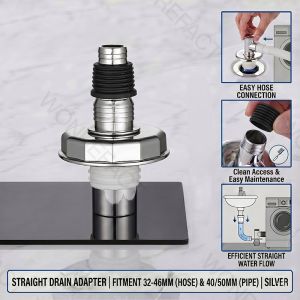 Floor Trap Connector Odor Pest Isolation No Overflow Washer Drain Connector Fast Drainage Floor Trap HDB Balcony Tool-Free Setup