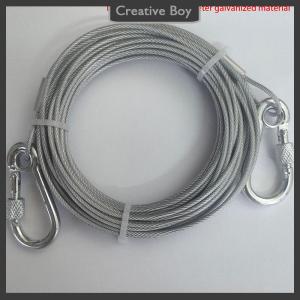 [Creative] 3-10M Double-Headed Dog Tie Out Cable Leash Raction Rope Metal Buckle Steel Wire Anti-Rust Training Collar Outdoor Dogs Strap