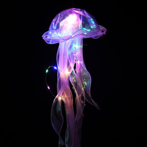 Luminous Creative Jellyfish Lamp Kids Bedroom Hanging Decoration Handheld Lantern Girl Room Atmosphere Lamp Bedroom Night Light