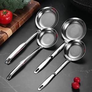 304 Stainless Steel Oil Strainer Spoon Oil Sieve Perforated Spoon Oil Filter Mesh Oil Residue Spoon Oil Foam Spoon [ Free Shipping ]