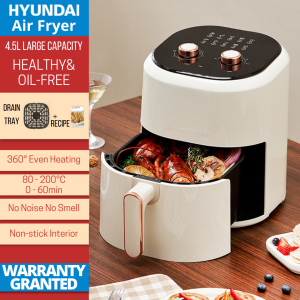 HYUNDAI 4.5L Non-Stick Oil-Free Air Fryer Oven | Smart Memory Air Fryer | 1350W