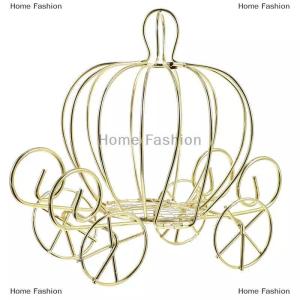 [COD] Home Fashion Creative Pumpkin Carriage Decor Golden Candy Box Pumpkin Cart gift