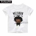 2025 New Year Spring Festival Melanin Black Girl T-shirt  Musim Panas Pakaian Kanak-kanak Personaliti Afrika Gadis Cetakan Bunga Kanak-Kanak T Baju  COD. 
