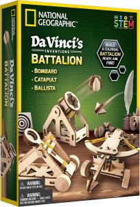 NATIONAL GEOGRAPHIC Da Vinci Model Kit - Catapult Kit for Kids 3D Puzzle Building Toy for Boys and Girls Wood Building Kit for Kids A Great STEM Project Engineering Model Kit (Exclusive)