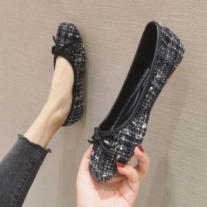 Phụ nữ vuông Toe Giày Ba lê bệt phụ nữ Comfort Giày dáng thuyền