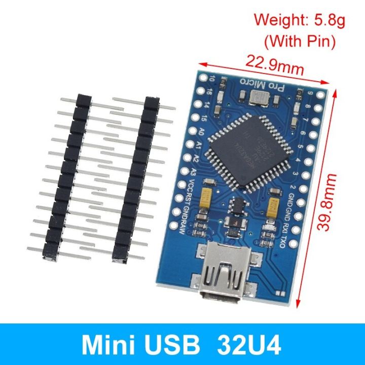 TZT Pro Micro ATmega32U4 5V 16MHz เปลี่ยน ATmega328สำหรับ Arduino Pro ...