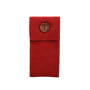 CONTACTS Handmade Genuine Leather Single Watch Bags for Men Retro Anti-Scratch Suede Leather Watch Case Women Watch Holders Soft Watch Storage Pouch