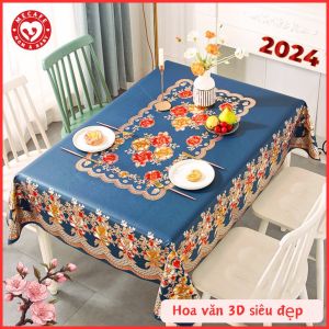 Khăn trải bàn 3D 14mx18m bền đẹp ít nhàu không sờn không phai màu không thấm nước dễ lau chùi màu sắc đa dạng