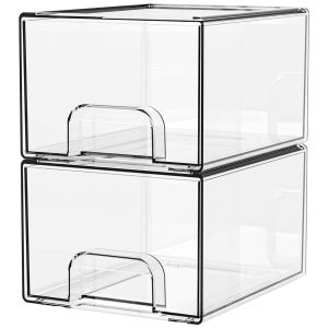Cosmetic Storage Box Desktop Drawer-Style Stacked Stationery Skin Care Products Transparent Organizing