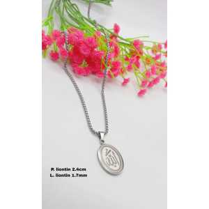 KALUNG+LIONTIN LAFADZ ALLAH MOTIF ANTI LUNTUR DAN ANTI KARAT (COD)