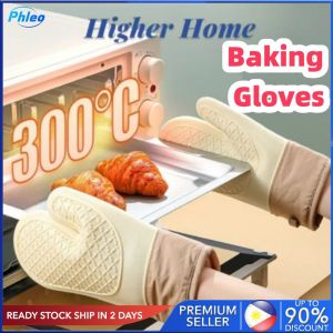 Kitchen Microwave Bake Gloves Heat-insulating Gloves Heat-Resistant Silicone Non-Slip Kitchen Baking Gloves PhIeo