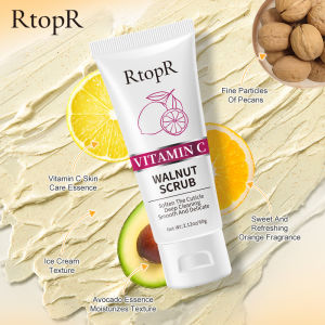 RtopR Body Scrub Dead Skin Removal Lightening Exfoliant With Walnut Vitamin c Bleaching Whipped Scrub/Exfoliating Scrub/Pimples Remover Effective/Bleaching Scrub 60g