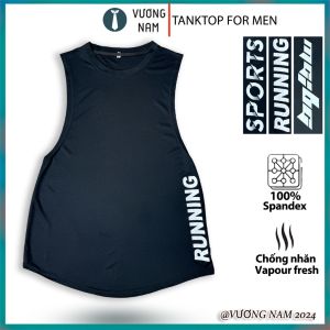 Áo ba lỗ TANKTOP nam chất thun lạnh xẻ tà tập GYM thể hình form rộng VNO116