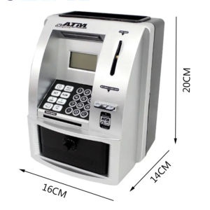 Electronic Piggy Bank ATM Machine Password Money Box Cash Coin Saving Box ATM Bank Safe Box Automatic Deposit Banknotes ToY