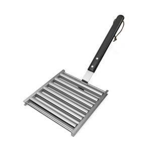 ไส้กรอกโรติสเซอรี่แบบพกพาเครื่องมือปิ้งย่างลูกกลิ้งเหล็กไม่ขึ้นสนิมสำหรับปาร์ตี้หลังบ้านผู้ที่ชื่นชอบบาร์บีคิวกลางแจ้ง