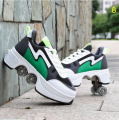 Roller Kicker Skate Shoes Retractable Wheels Skating Shoes Skates. 