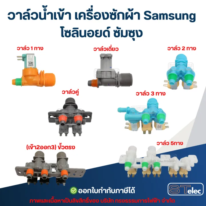 วาล์วน้ำเข้า เครื่องซักผ้า Samsung โซลินอยด์ คุณภาพสูง